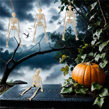 Esqueletos para Decoración de Halloween, 12 Piezas Figuras de Seleton Decoración de Halloween para Fiestas de Accesorios de Casa Encantada