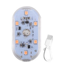 6LED Auto Touch Lichter Wiederaufladbare Auto Innenraum Kuppel Licht Dach Decke Leselampen Kofferraum Magnetische  Lampe,E