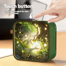 Hand Touch Cartoon DIY Luzes de Atmosfera Estéreo de Madeira Presentes de Formatura Presentes de Luz Noturna, B