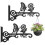 Ganchos de Metal para Plantas de 10 Polegadas - Cabides de Parede Decorativos com Design de Borboleta para Uso Interno e Externo - Suportes para 1