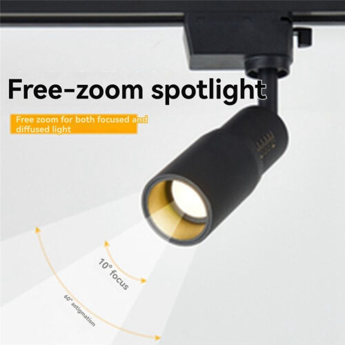 Adjustable 10-60 Narrow  Angle 3000k Ceiling Mounted Spotlight 7W Zoomable Spotlight Light with Zoom Function 1