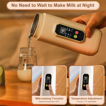Bollitore da Viaggio, Piccolo, 450 Ml,  Bollitore Portatile con 6 Impostazioni di Temperatura, Display A LED, per Tè, Caffè, Campeggio, Spina UE