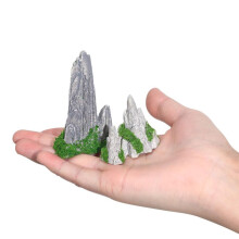 Mountain Decorative Miniature Set,Resin Model Making Landscape Rock Garden Set for Indoor Garden Accessories,8 Pcs