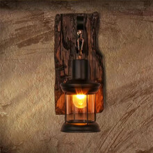 Archaize Wandleuchte im Neuen Stil, Industrie-Holz, Rustikale Wandlampe, Dekorative Wandleuchte für Bar, Loft, Flur