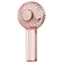 Portable Handheld Fan with Dual Motor Cooling, 4 Speed Quiet Mini Rechargeable Design for Travel Pink