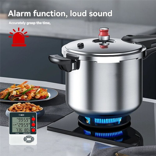 Kitchen Timer Digital Timer with Alarm Clock/Thermometer Function for Cooking Egg Timer Classroom Timer for Teacher 2