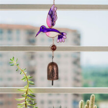 Stained Bird Suncatcher,Bird Crystal Prisms Hanging Crystals Ornament Wind Chimes