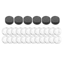 24 Sets Kühlschrankmagnete für Basteln, Glas-Keramik-Magnete mit Selbstklebender Rückseite und Transparenten, Klaren Glaskuppel-Cabochons