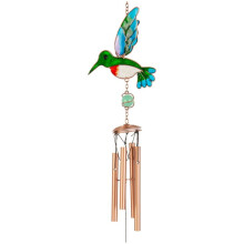 Stained Bird Suncatcher,Bird Crystal Prisms Hanging Crystals Ornament Green Wind Chimes
