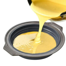 Round Shape Mold Silicone Folding Cake Baking Pan Mousse Fondant Cylinder Mould for Pastry Dessert Jelly Making,Yellow