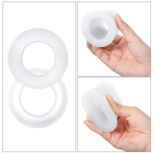 4Pcs Patio Table Umbrella Hole Ring Plug, Silicone Pool Umbrella Sleeve Stabilizer,Umbrella Table Ring Hole Insert White 2