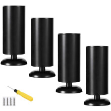 Adjustable Stainless Steel Table Legs Set of 4, Heavy Duty 500kg Load, Rubber Feet for Cabinets and Desks