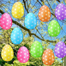 Inflatable Easter Eggs, Easter Eggs, Easter Decoration Easter Eggs for Hanging Outdoor Easter Eggs Decoration Yellow