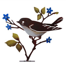 Tuinbord Stake Metalen Vogel Decoratieve Tuinpalen, Gazon Buitendecoraties voor Achtertuin, Verjaardagscadeau voor Mama, C