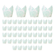 50 Pièces Style Journal Cupcake Liner Tasse de Cuisson pour Fête de Mariage Tulipe Muffin Cupcake Papier Tasse Résistant à L'Huile Gâteau A