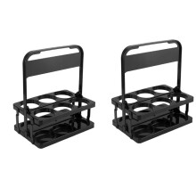 Foldable Plastic Drink Carrier, 2 Pack Black Beverage Carrier, Cup Holder, Beverage Coffee Beer Delivery Holder,Reusable