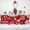 Conjunto de 4 Capas de Almofadas de Natal para Áreas Externas de 18x18 Polegadas, Fronhas Impermeáveis, Decoração de Almofadas de Ano Novo 2