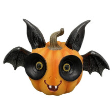 Decoración de Halloween Estatua de Calabaza Estatua de Calabaza de Murciélago Lindo Decoración de Resina Escena Decoración Tipo A