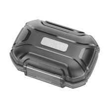 Boîte de Rangement pour Écouteurs Capacité, Anti-Poussière, Étanche, Antichoc, Boîte pour Écouteurs Transparente Noire