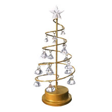 Christmas Metal Crystal Christmas Tree Lamp Christmas Tabletop Crystal Tree with LED Lights Xmas Tree Decorations L
