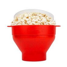 Microondas de Silicona Fabricante de Palomitas de Maíz Plegable Tazón de Palomitas Microondas Fabricante de Palomitas de Maíz con Tapa