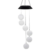 Solar Wind Chime Light LED Colorful Gradient Outdoor Garden Decoration Atmosphere Chandelier
