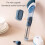 Soap Dispensing Dish Brush with 4 Interchangeable Heads, Leakproof Long Handle and Scraper 4