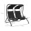 Outsunny Outsunny Canopy Swing 2 Separate Relax Chairs w/ Handrails, Cup Holders 3