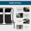 Outsunny Outsunny Canopy Swing 2 Separate Relax Chairs w/ Handrails, Cup Holders 5
