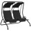 Outsunny Outsunny Canopy Swing 2 Separate Relax Chairs w/ Handrails, Cup Holders 2