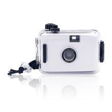 Waterproof 35mm Film Camera for Snorkeling and Travel, Reusable Daylight Lens, White