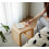 Bedside Table Boho Rattan Side Table Rustic Nightstand Solid Wood Frame for Small Spaces Natural 5