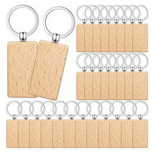 50 PeçAs em Branco Chaveiro de Madeira Chave Gravura em Branco Inacabado Chaveiro de Madeira Chaveiro Chaveiros para Artesanato FaçA Você Mesmo,