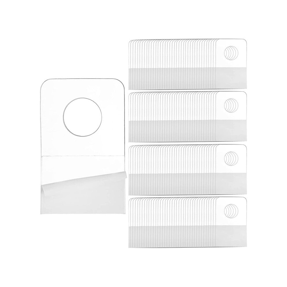 1000 Pcs Self Adhesive Hanging Tabs, 1X1-1/2 Inch Round Hole Hanger Hang Tag Hooks For Retail Store Supplies Display 6031264497583
