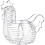 Metal Wire Egg Baskets for Eggs, Chicken Shaped Egg Holder, Rustic Round Baskets Gathering Egg with Handle 1