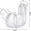Metal Wire Egg Baskets for Eggs, Chicken Shaped Egg Holder, Rustic Round Baskets Gathering Egg with Handle 6