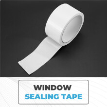 Window Weather Tape, Sealing Tape, Plastic Weather Tape, Sealing Tape, Waterproof, No Residue Sealant Strip (White)