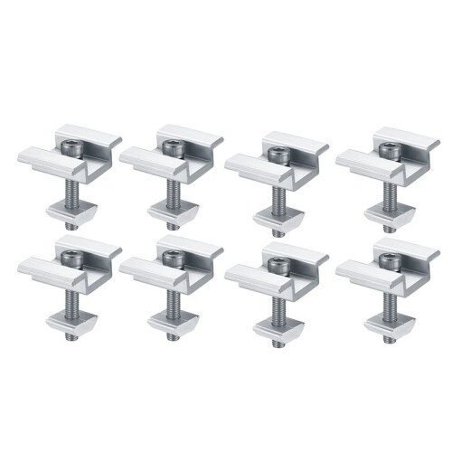 8Pack Solar Panel Mounting Brackets, Solar Panel End Clamps, Centre Clamps, for PV Solar Panel Solar Module 30mm