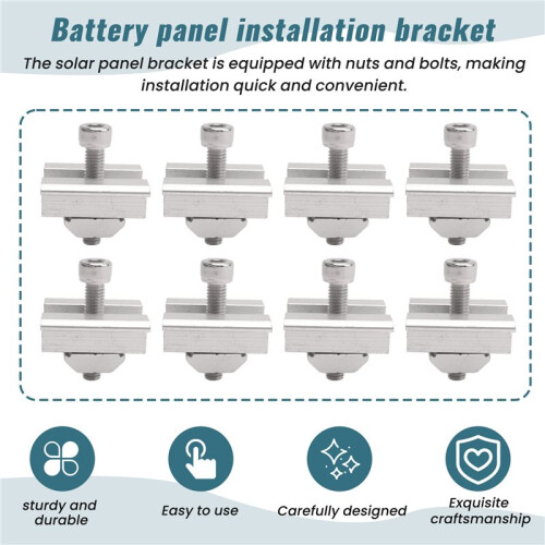 8Pack Solar Panel Mounting Brackets, Solar Panel End Clamps, Centre Clamps, for PV Solar Panel Solar Module 30mm 2