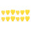 Yellow Heart-Shaped Silicone Makeup Brush Covers (12pcs) 1