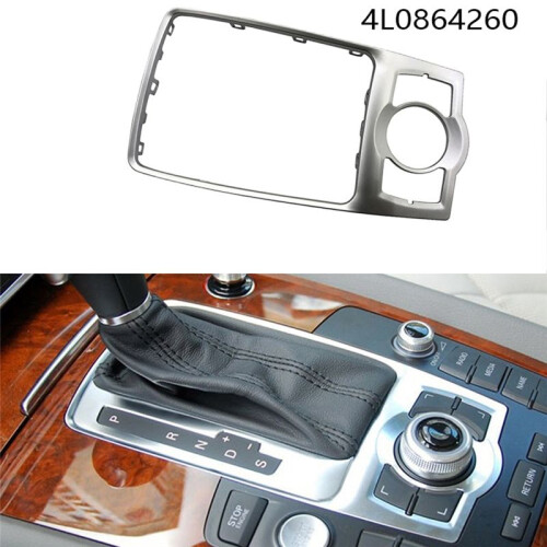 4L0864260 Front Console Chrome Frame Trim for  Q7 2007-2015 Gear Shift Panel Decorative Cover 4L0864260A 2