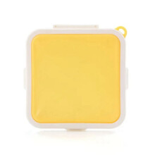 Draagbare Siliconen Magnetron Sandwich Opbergdoos Bento School Ontbijt Lunchboxen Herbruikbare Toastcontainer Geel