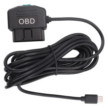 Kit de Fio RíGido Dash Cam OBD, Kit de Fio RíGido USB Tipo C para Câmera Dash com Cabo de AlimentaçãO OBD para Dashcam 12-24V um 5V/3A
