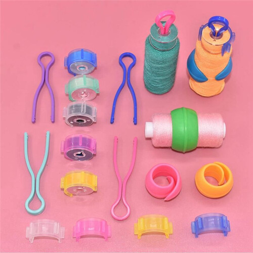 142Pcs Bobbin Thread Organizing Clips,70 Bobbin Holder Clips,32 Silicone Holder Bobbin Holders,40 Bobbin Thread Holders 1