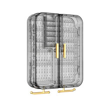 Armazenamento de Jóias Montado Na Parede, Rack de Exibição de Suporte de Brinco, Sem Perfuração Caso de Suspensão de Armazenamento Transparente,