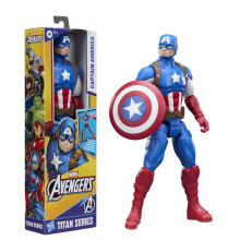 Figurine Captain America 30 cm, Titan-Serie, Superhelden-Spielzeug für Kinder, Marvel Spider-Man, ab 4 Jahren