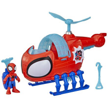 Spidey Team Helicopter, 7.5 cm figurine and vehicle with projectile, Marvel Spidey and His Amazing Friends, from 3 years old
