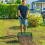 Outsunny Outsunny Compost Spreader, 24" Garden Spreader w/ Height Adjustable Handle 1