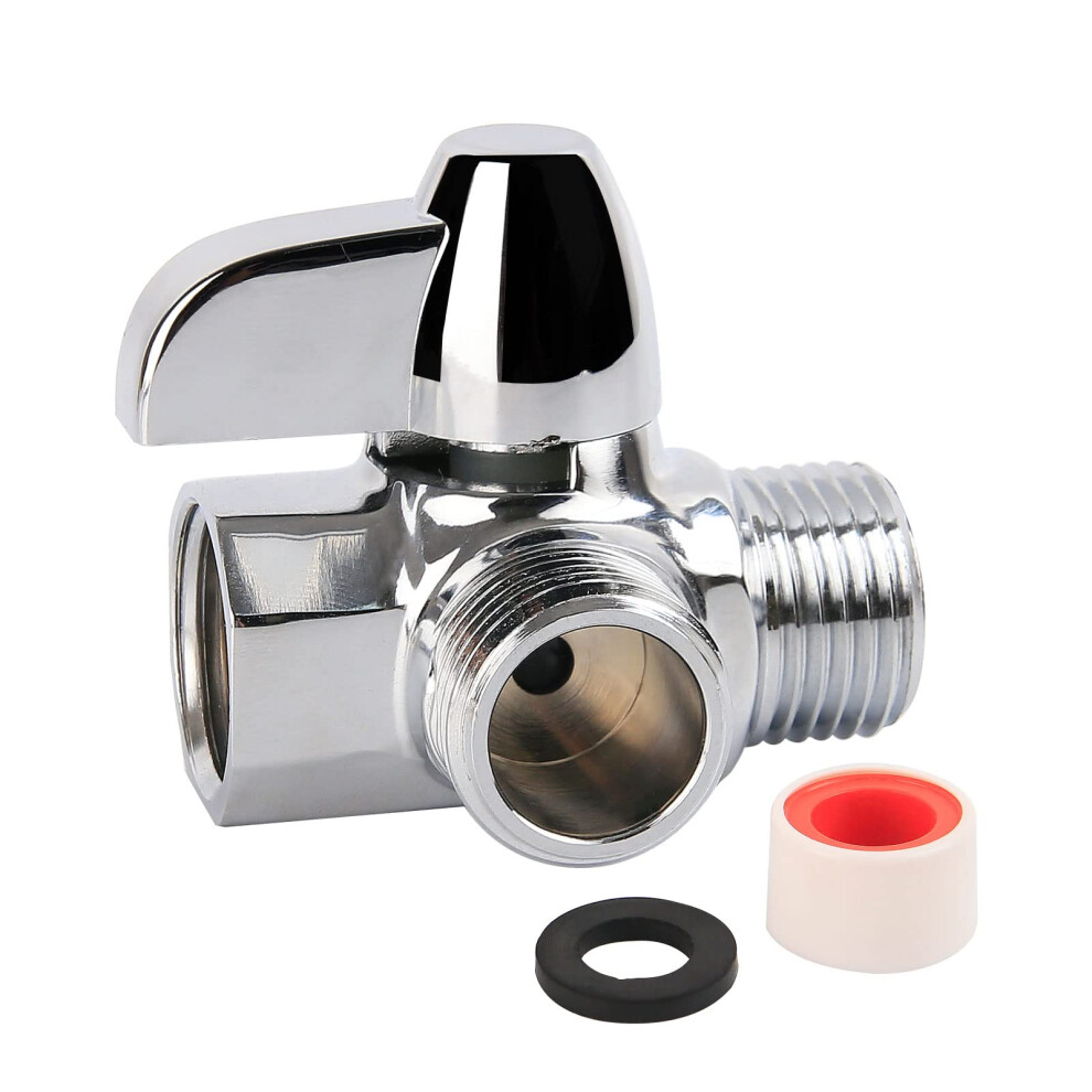 Shower Diverter Valve Brass 3 Way For Handheld And Fixed Shower Heads With Chrome Finish 9771547203698