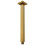 12 Inch Square Brushed Brass Shower Arm with Flange, Solid HeavyDuty Brass Ceiling Mount 1